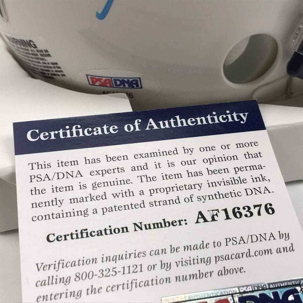 Autographed/Signed Melvin Gordon Los Angeles LA Chargers Football Mini Helmet PSA/DNA COA