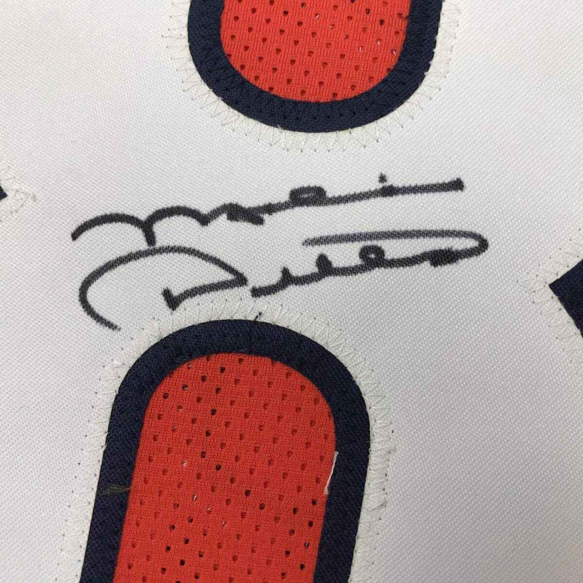 Framed Autographed/Signed Mike Ditka 35x39 Chicago Orange Stat Football Jersey JSA COA
