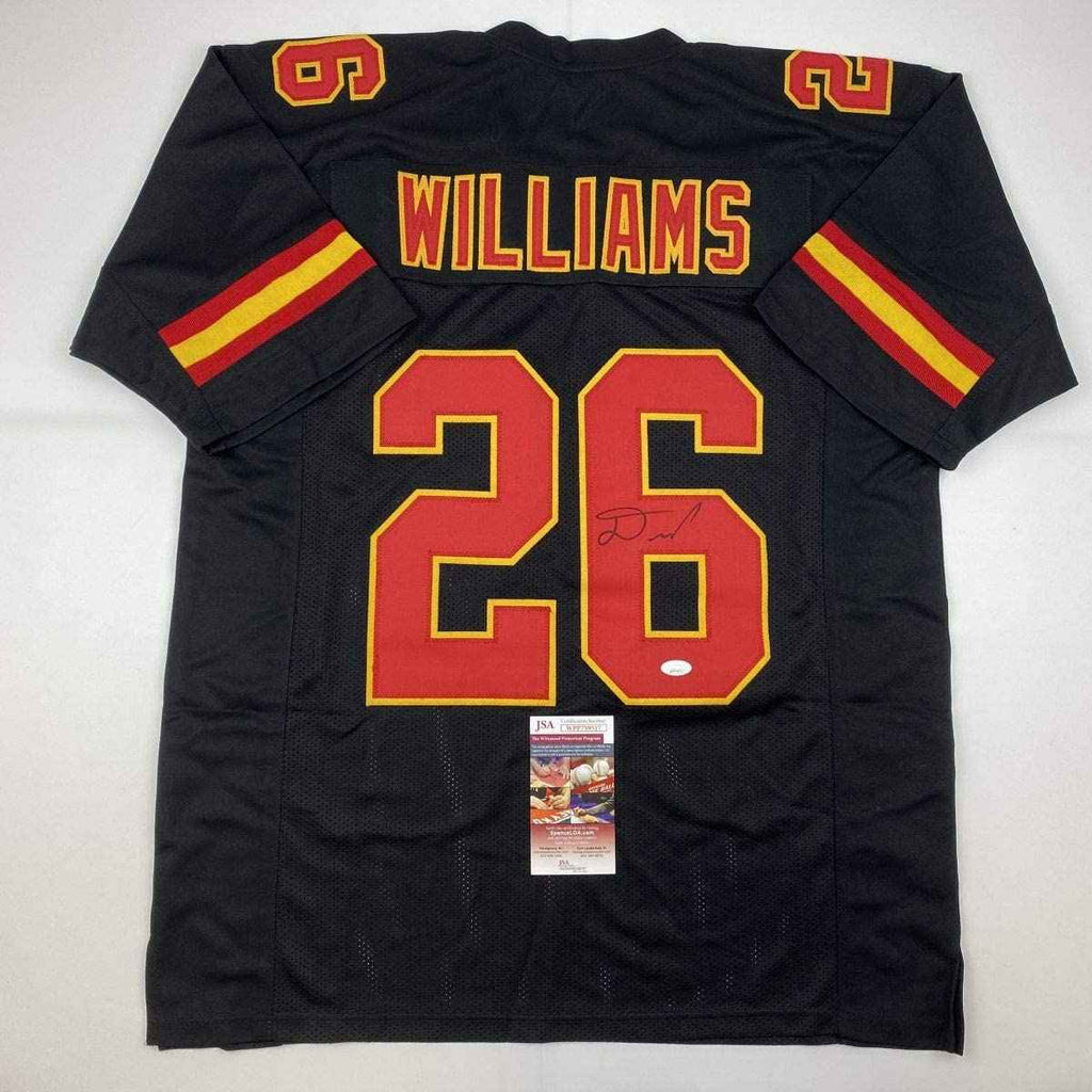 Autographed/Signed Damien Williams Kansas City Black Football Jersey JSA COA