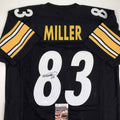 Autographed/Signed Heath Miller Pittsburgh Black Football Jersey JSA COA