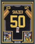 Framed Autographed/Signed Ryan Shazier 35x39 Pittsburgh Color Rush Football Jersey JSA COA