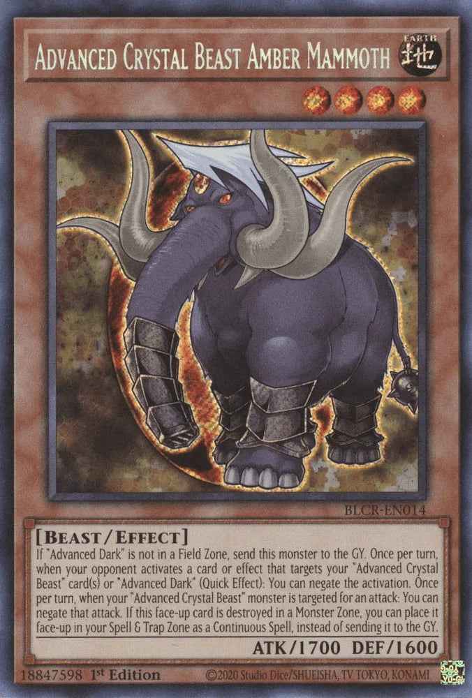 Advanced Crystal Beast Amber Mammoth [BLCR-EN014] Secret Rare