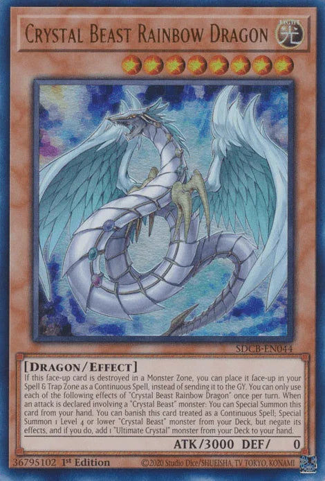 Crystal Beast Rainbow Dragon [SDCB-EN044] Ultra Rare
