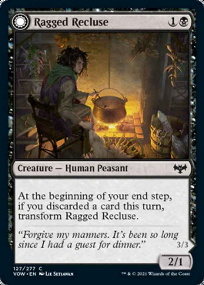 Ragged Recluse // Odious Witch (VOW-127) - Innistrad: Crimson Vow: (Double Faced Transform)