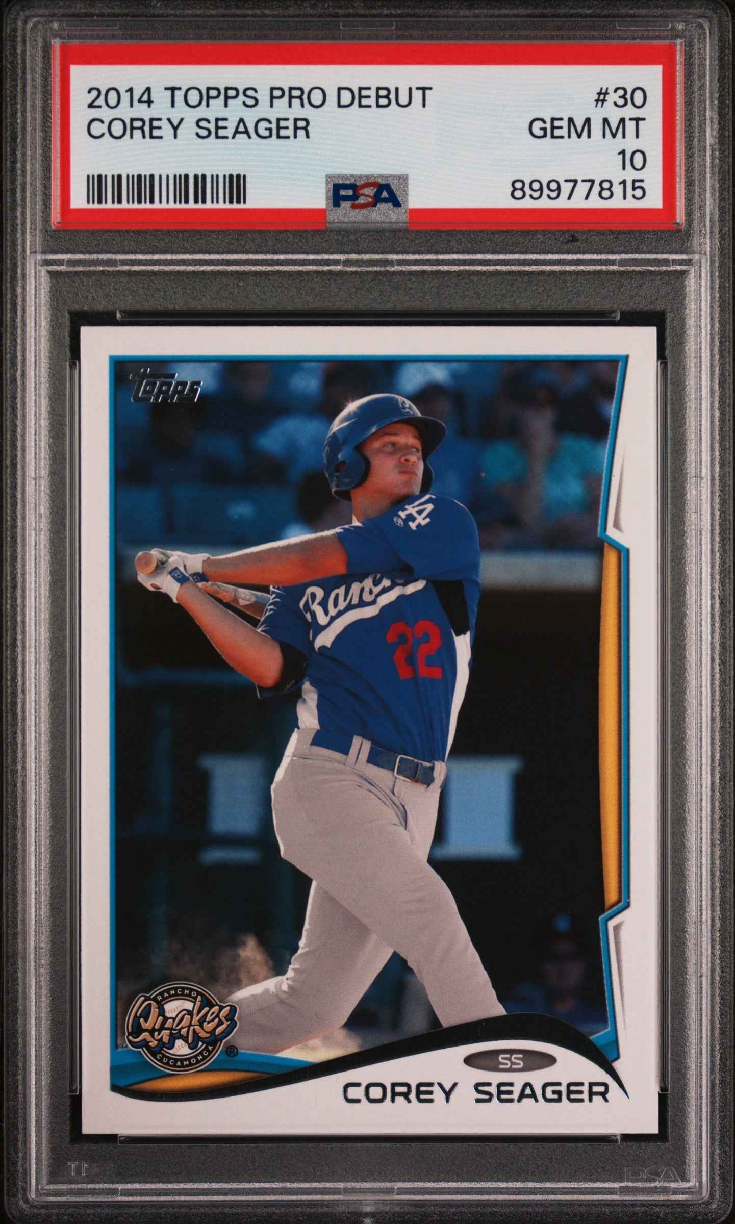 Graded 2014 Topps Pro Debut Corey Seager #30 Rookie RC Baseball Card PSA 10 Gem Mint