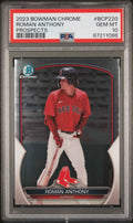 Graded 2023 Topps Bowman Chrome Roman Anthony #BCP220 Prospects Rookie RC Baseball Card PSA 10 Gem Mint