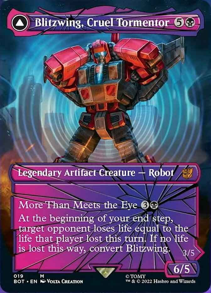 Blitzwing, Cruel Tormentor // Blitzwing, Adaptive Assailant (BOT-019) - Transformers: (convertdfc, shatteredglass) (Borderless)