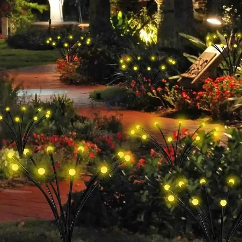 8 LED Solar Firefly Hanging Solar Lights