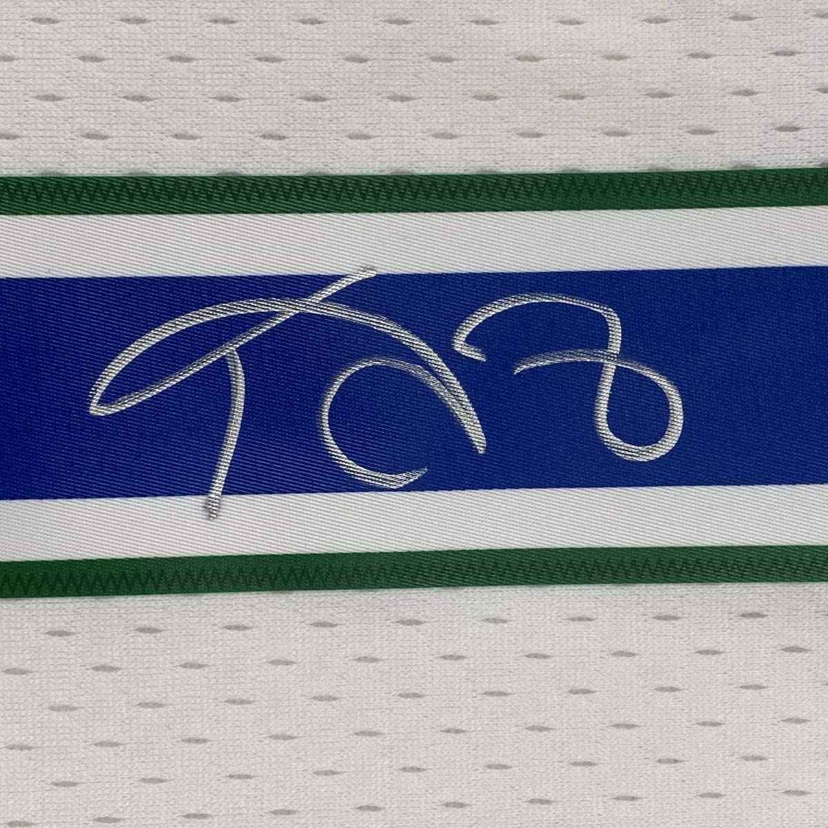 Autographed/Signed Kevin Garnett Minnesota Timberwolves White Authentic Mitchell & Ness Basketball Jersey Fanatics COA