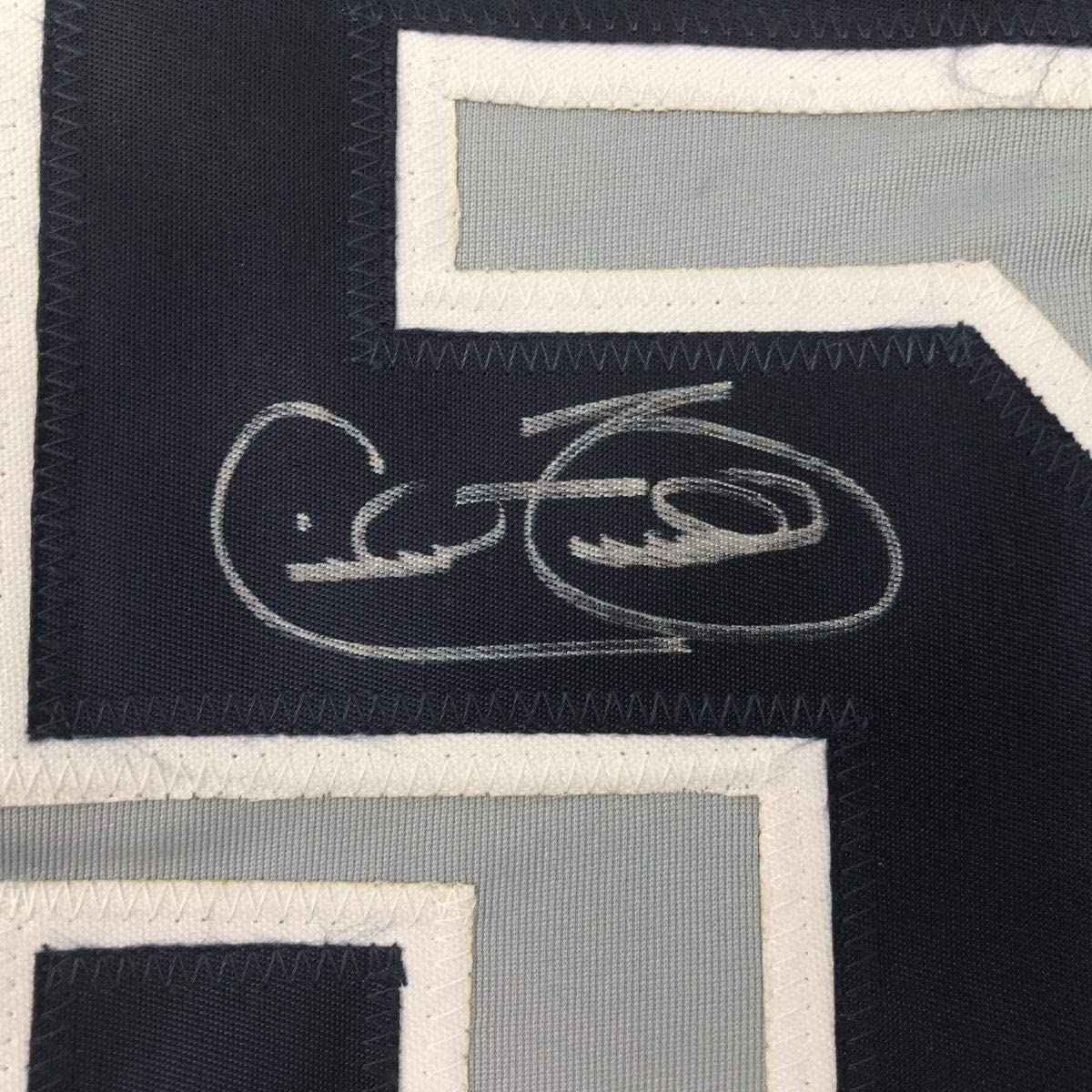 Framed Autographed/Signed Cecil Fielder 35x39 New York Grey Baseball Jersey JSA COA