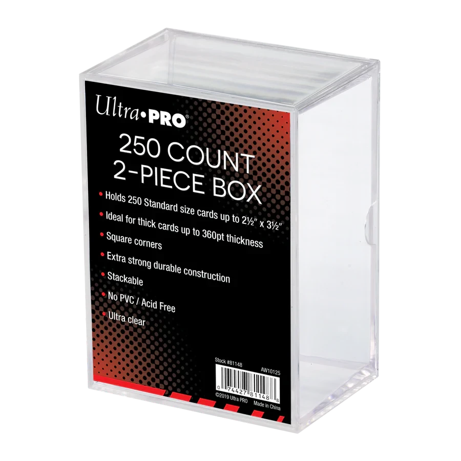 2-Piece Clear 250 Card Storage Box