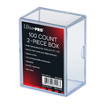 2-Piece 100-Count Clear Card Storage Box