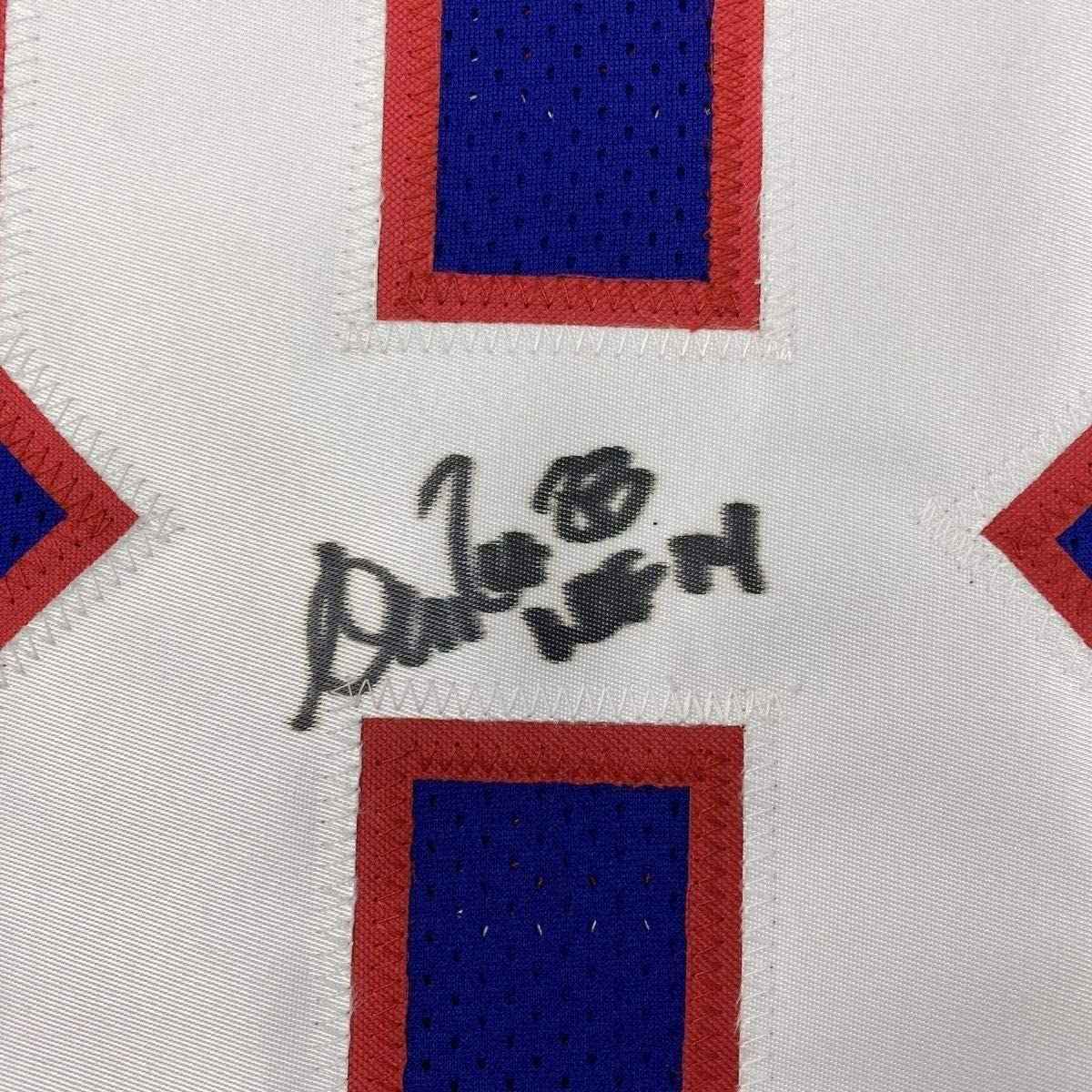Framed Autographed/Signed Andre Reed HOF 14 35x39 Buffalo Blue Football Jersey PSA/DNA COA