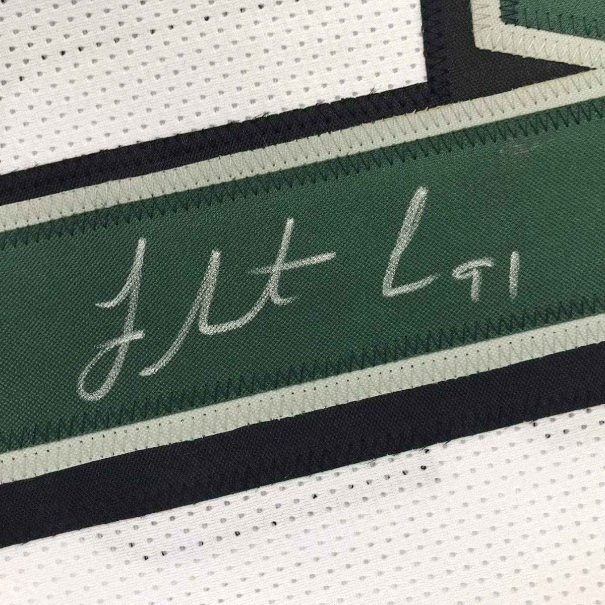 Framed Autographed/Signed Fletcher Cox 35x39 Philadelphia White Football Jersey JSA COA