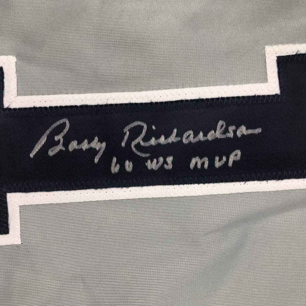 Autographed/Signed Bobby Richardson 60 WS MVP New York Grey Baseball Jersey JSA COA