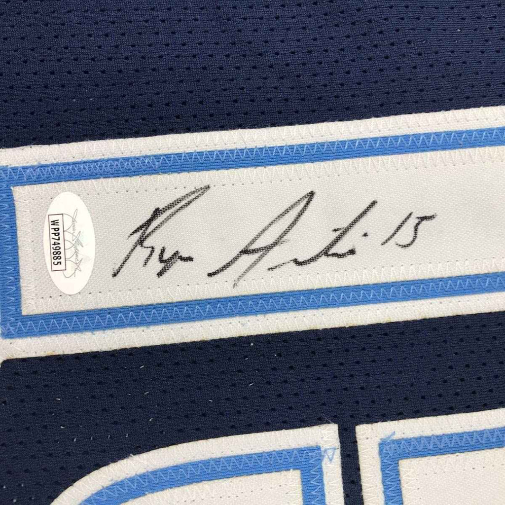 Autographed/Signed Ryan Arcidiacono Villanova Blue College Basketball Jersey JSA COA