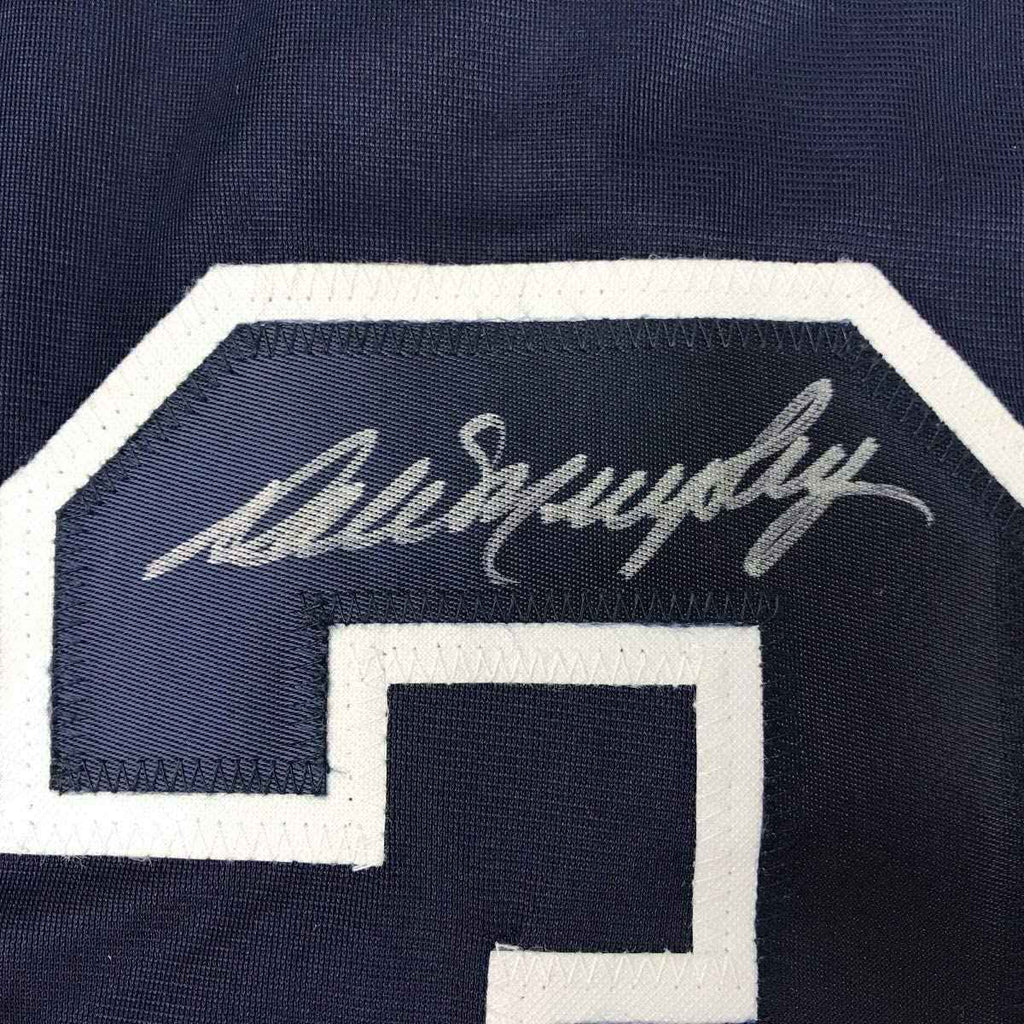 Framed Autographed/Signed Dale Murphy 35x39 Atlanta Dark Blue Baseball Jersey PSA/DNA COA