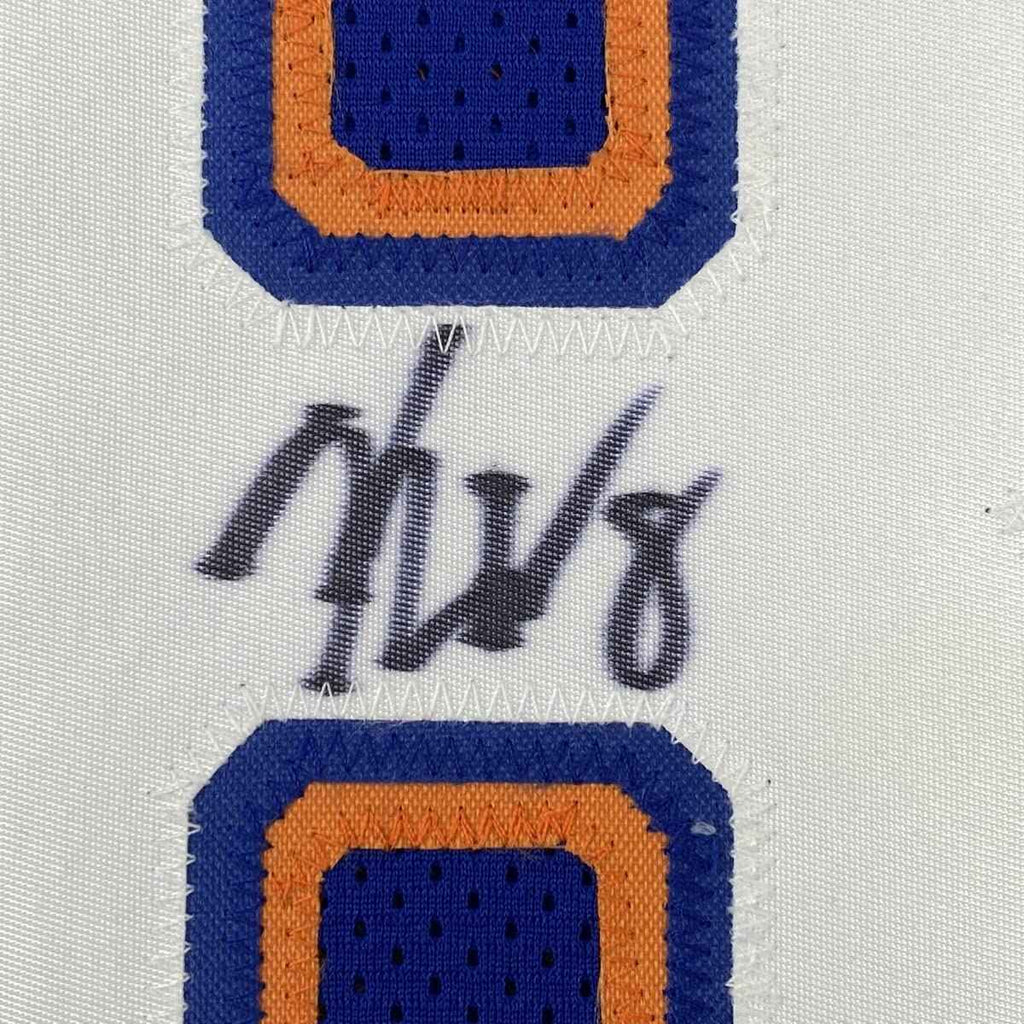 Autographed/Signed Kemba Walker New York Blue Basketball Jersey JSA COA