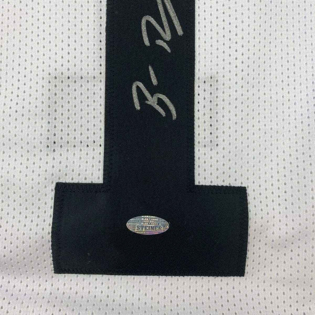 Autographed/Signed Ben Roethlisberger #1 Pittsburgh White Football Jersey Steiner Sports COA Holo Only