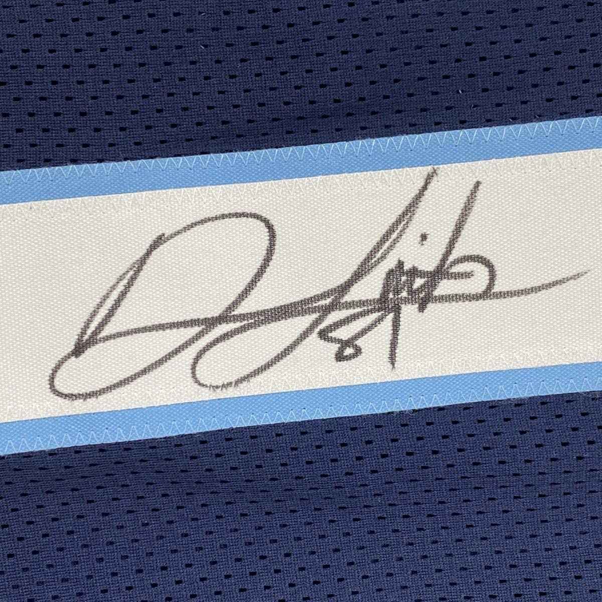 Autographed/Signed Jonnu Smith Tennessee Dark Blue Football Jersey Beckett BAS COA