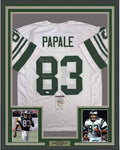 Framed Autographed/Signed Vince Papale Invincible  35x39 Philadelphia White Football Jersey JSA COA