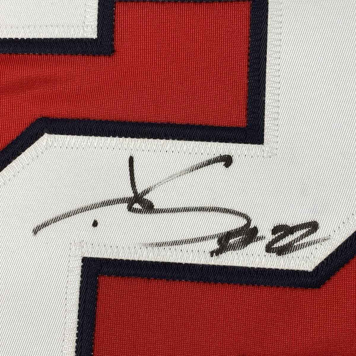 Autographed/Signed Juan Soto Washington Red Baseball Jersey JSA COA
