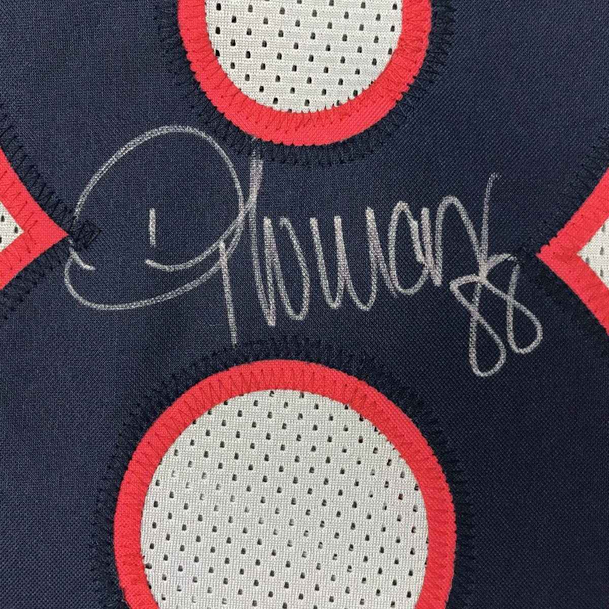 Autographed/Signed Demaryius Thomas Houston Grey Football Jersey JSA COA