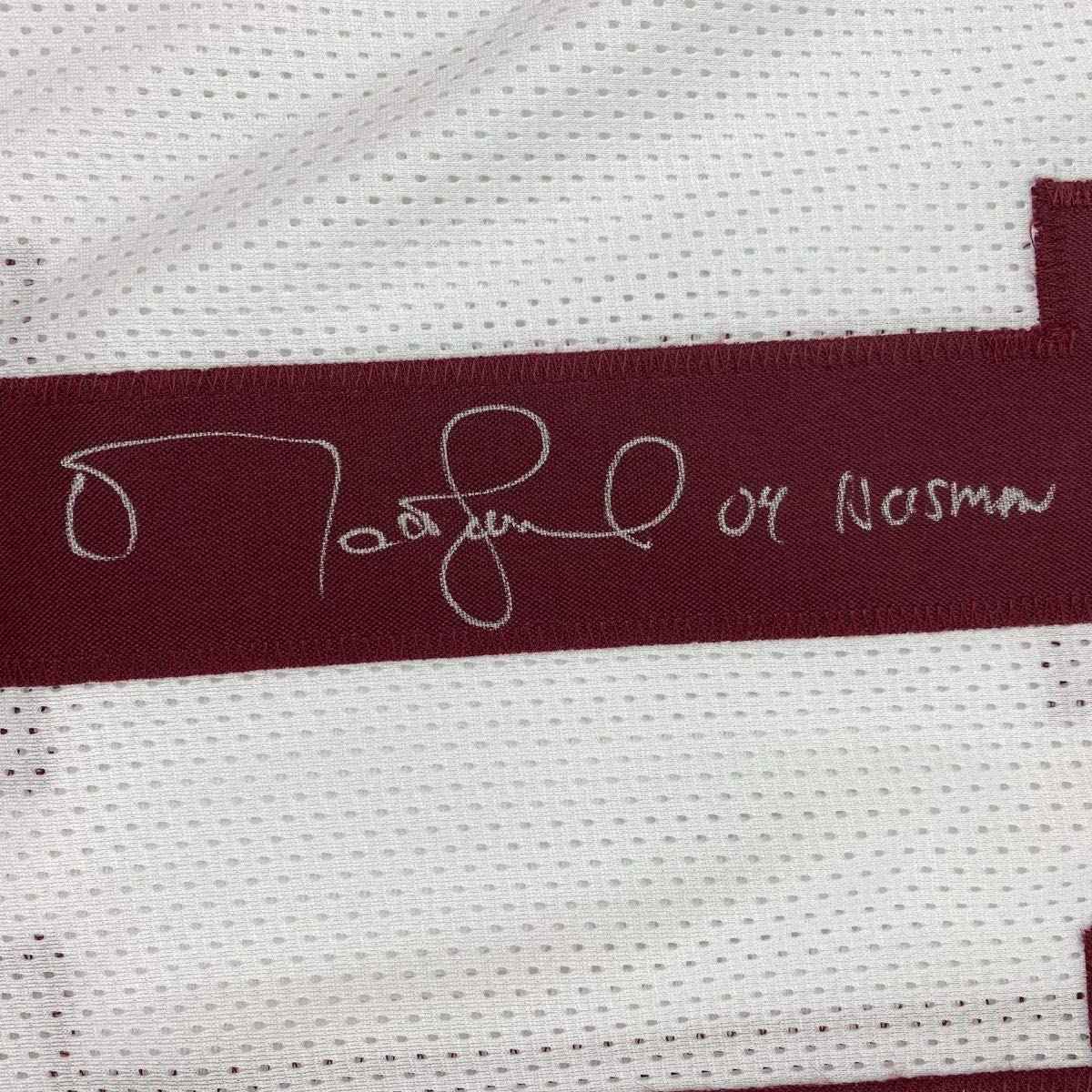 Autographed/Signed Matt Leinart 04 Heisman USC Southen Cal White College Football Jersey JSA COA