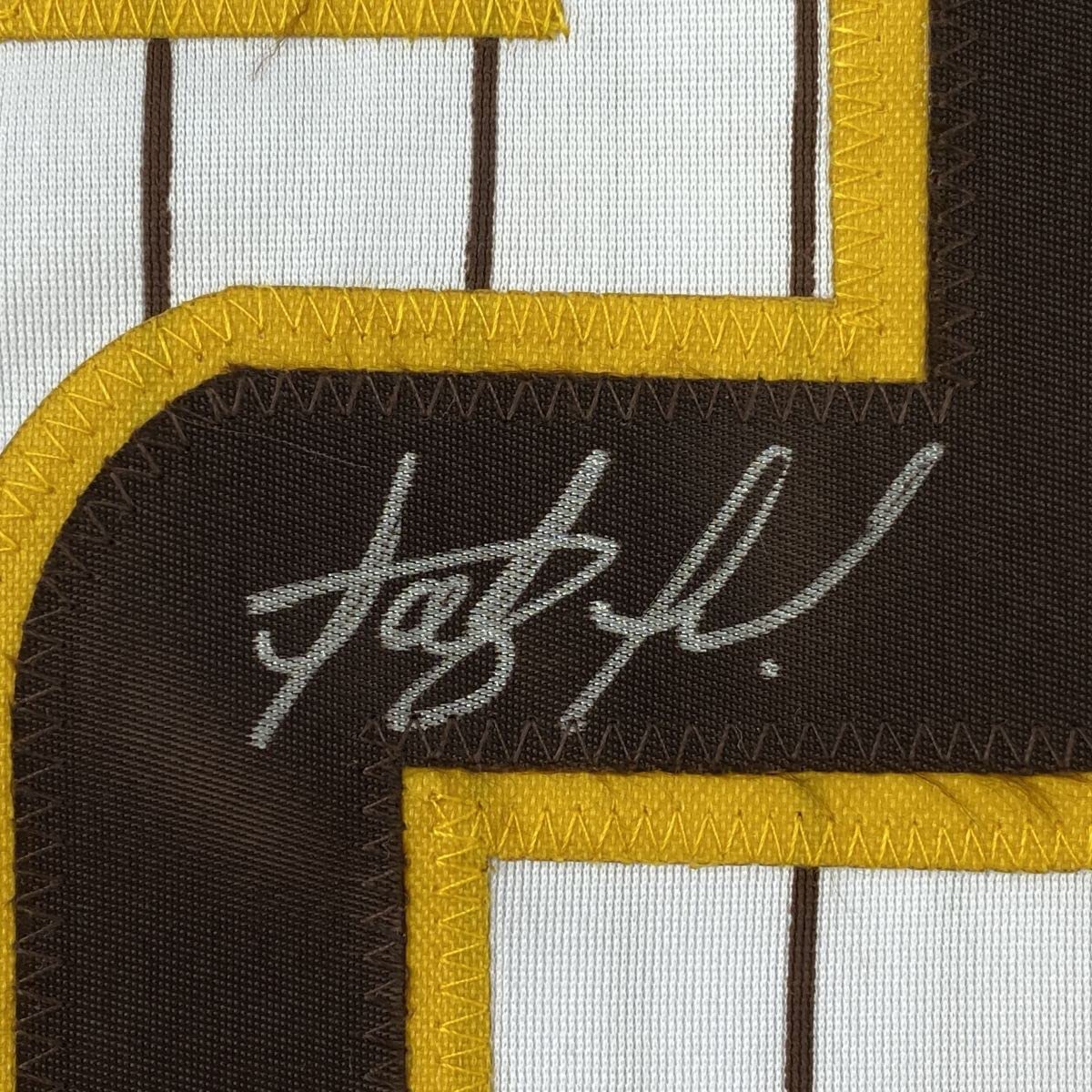 Autographed/Signed Fernando Tatis Jr. San Diego Pinstripe Baseball Jersey JSA COA