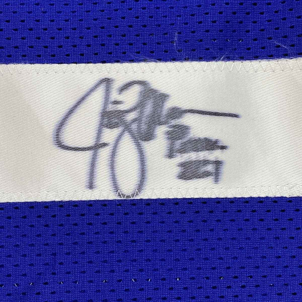 Autographed/Signed Jim Zorn Seattle Blue Football Jersey JSA COA