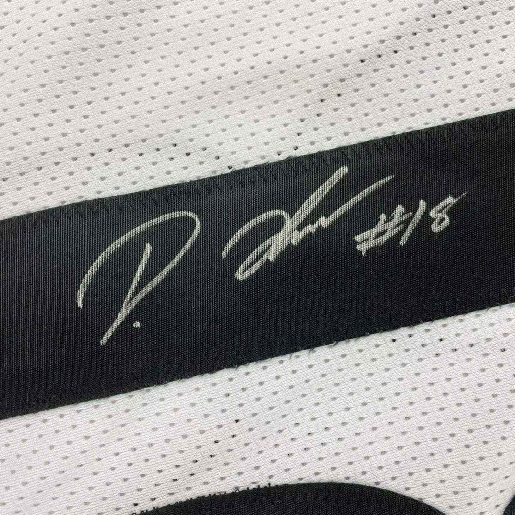 Framed Autographed/Signed Diontae Johnson 35x39 Pittsburgh White Football Jersey JSA COA