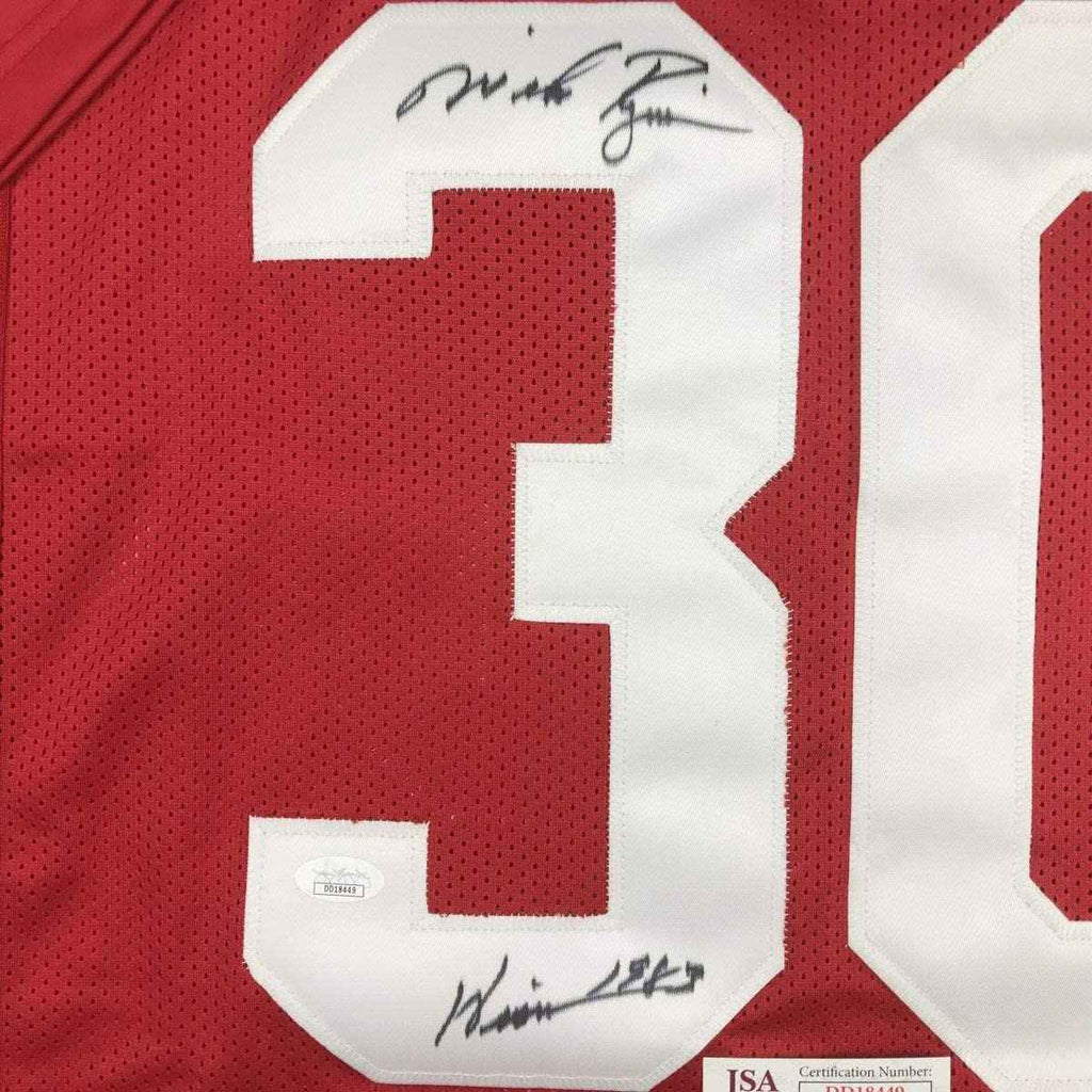 Autographed/Signed Mike Rozier Heisman 1983 Nebraska Red College Football Jersey JSA COA