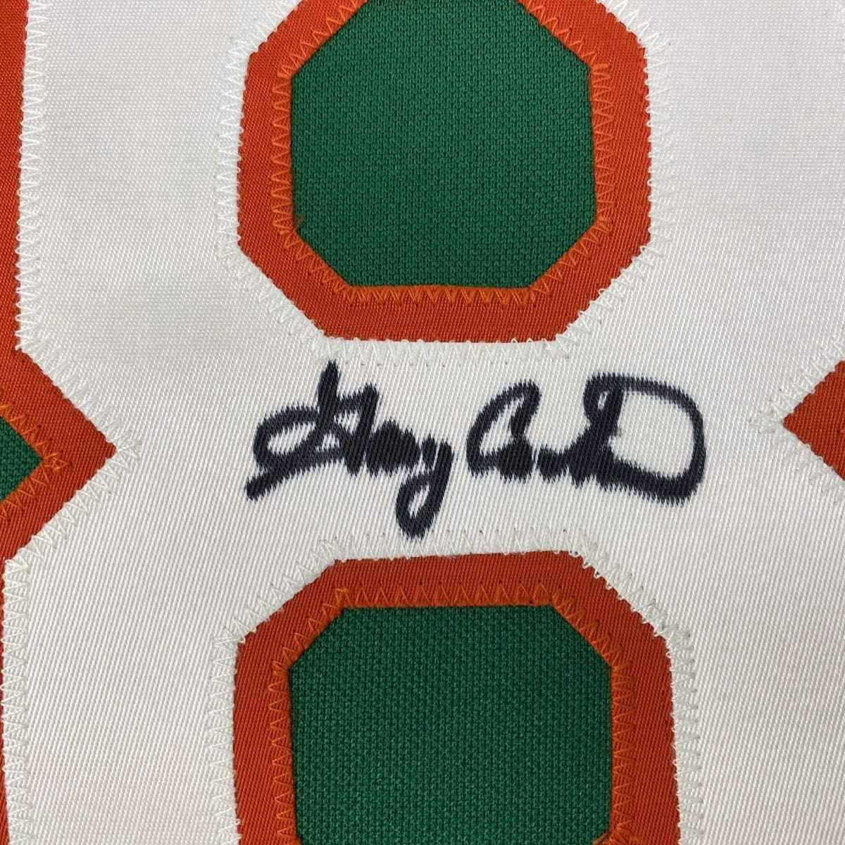 Autographed/Signed Gary Carter New York Green Stat Baseball Jersey JSA COA