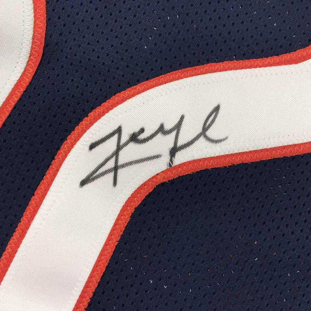 Autographed/Signed Khalil Mack Chicago Blue Football Jersey Beckett BAS COA