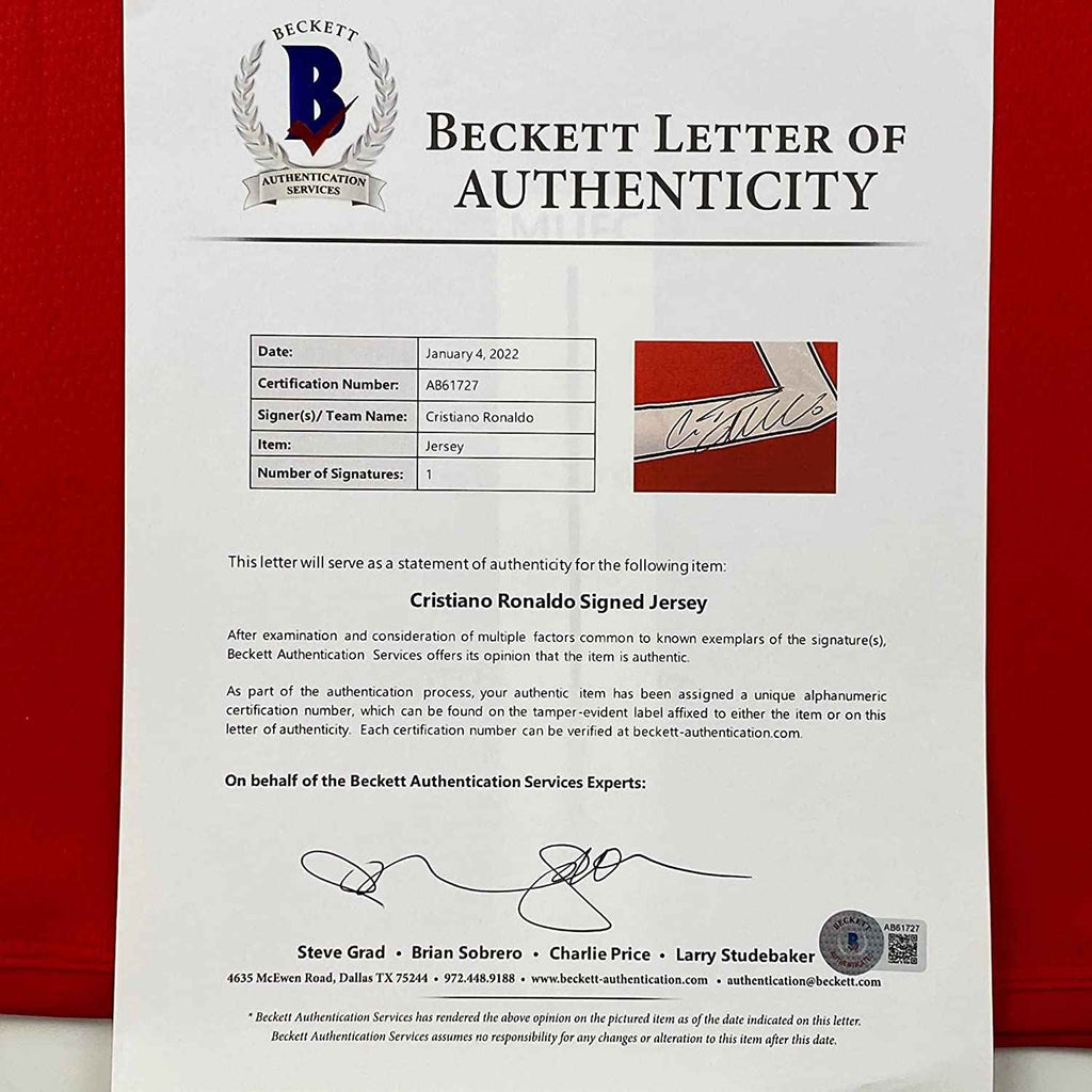 Framed Autographed/Signed Cristiano Ronaldo 35x39 Manchester United Red 2008 Soccer Futbol Jersey Beckett BAS COA/LOA