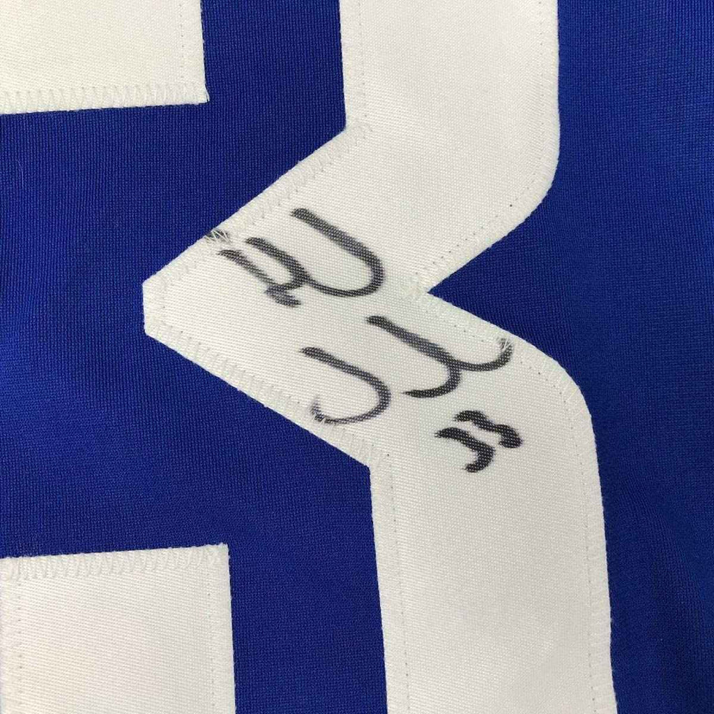 Autographed/Signed Henrik Sedin Vancouver Blue Hockey Jersey JSA COA Holo Only