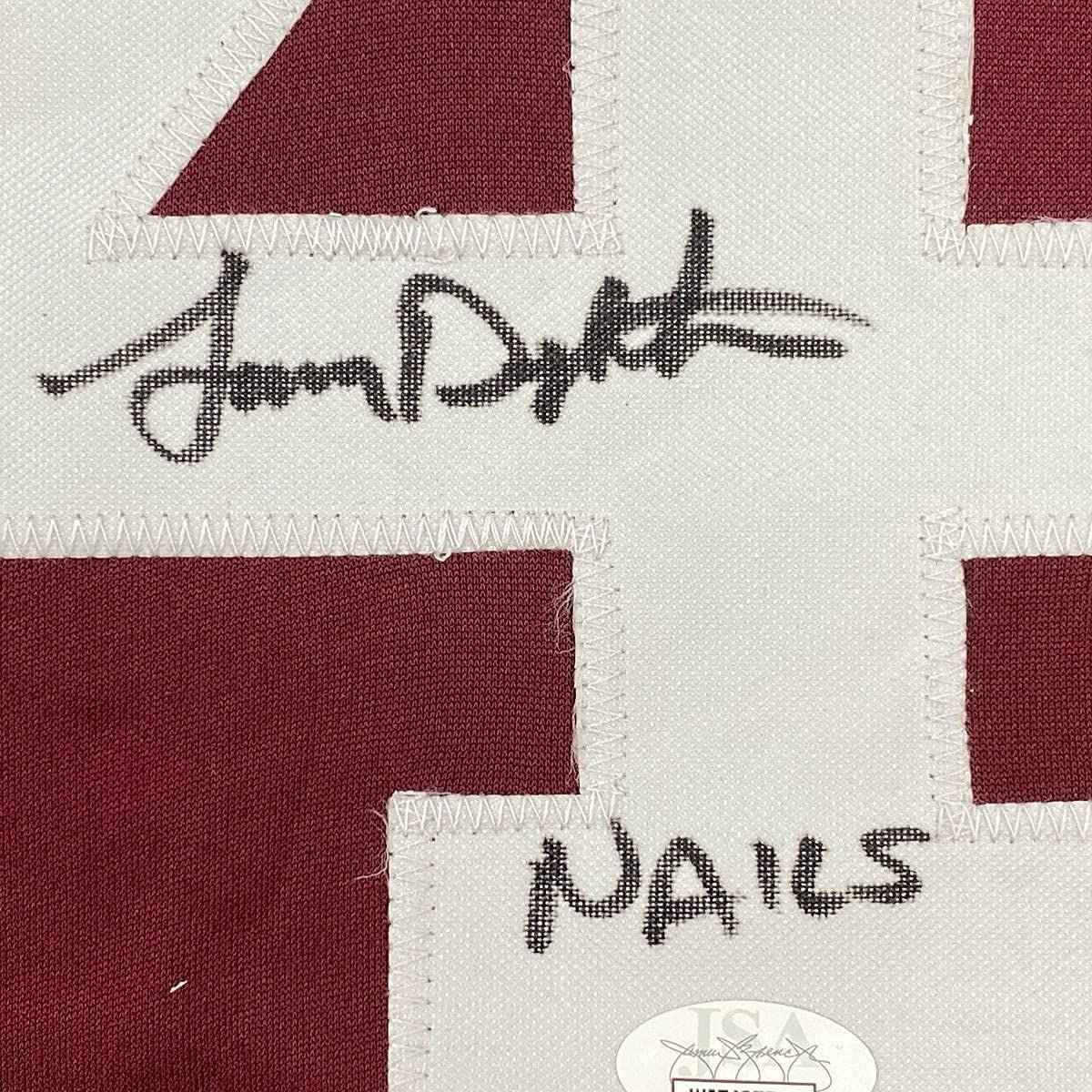 Framed Autographed/Signed Lenny Dykstra Nails 35x39 Philadelphia Maroon Baseball Jersey JSA COA