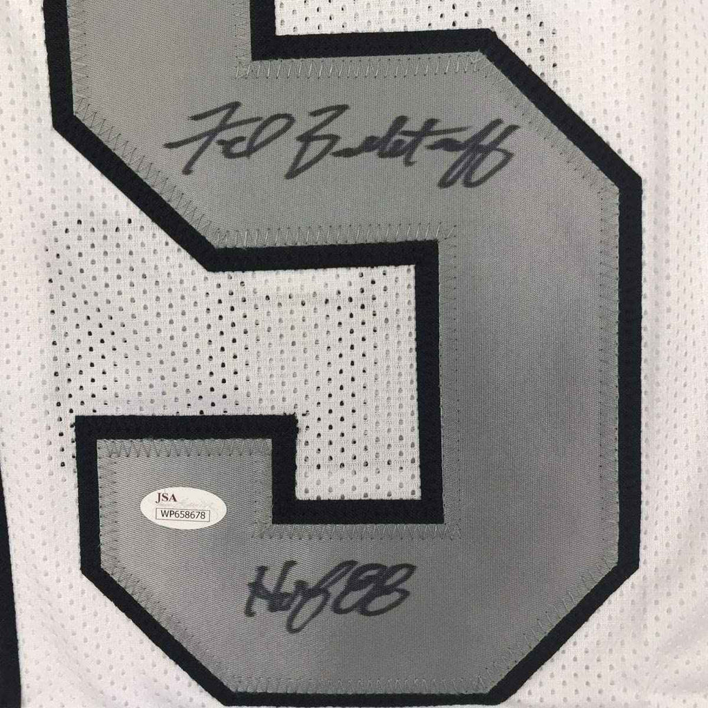 Framed Autographed/Signed Fred Biletnikoff HOF 88 35x39 Oakland Color Rush Football Jersey JSA COA