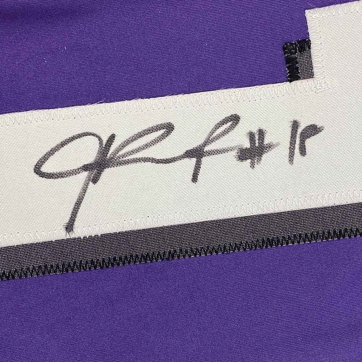 Framed Autographed/Signed Jalen Reagor 35x39 TCU Purple College Football Jersey Beckett BAS COA