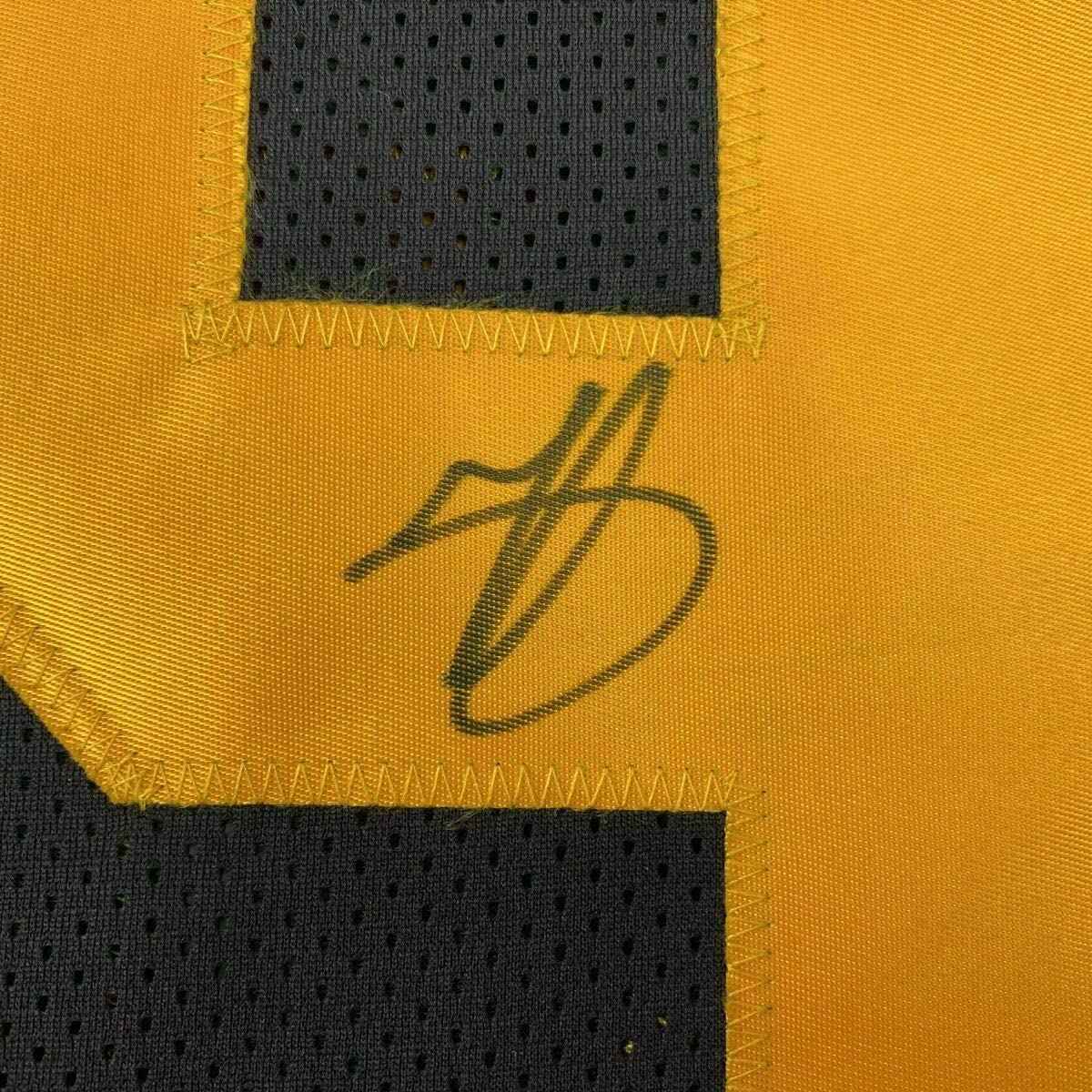 Framed Autographed/Signed Minkah Fitzpatrick 35x39 Pittsburgh Color Rush Football Jersey JSA COA