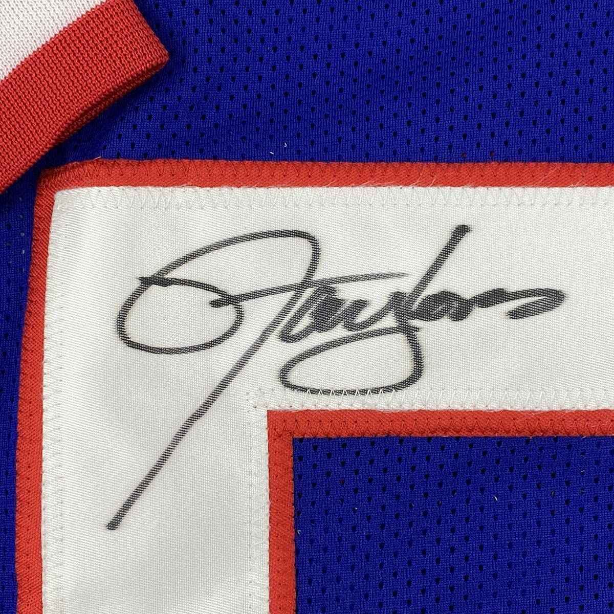 Autographed/Signed Lawrence Taylor New York Split Football Jersey Beckett BAS COA