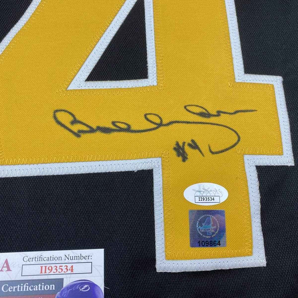 Autographed/Signed Bobby Orr Boston Black Hockey Jersey JSA & GNR COA