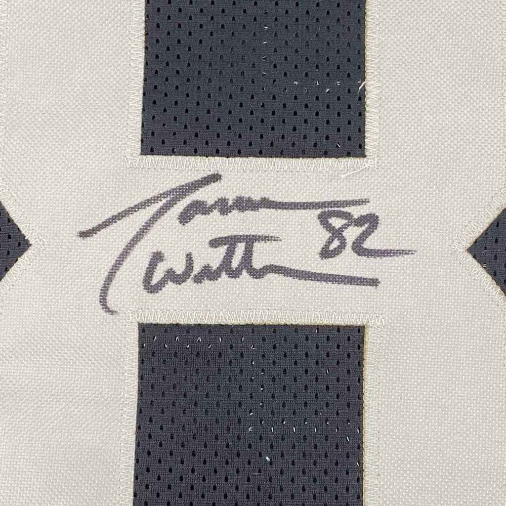 Framed Autographed/Signed Jason Witten 35x39 Las Vegas Oakland Black Football Jersey Beckett BAS COA