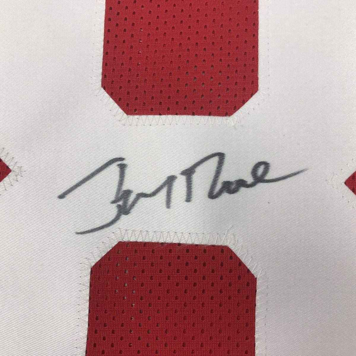 Autographed/Signed Jerry Rice San Francisco Red Football Jersey Beckett BAS COA