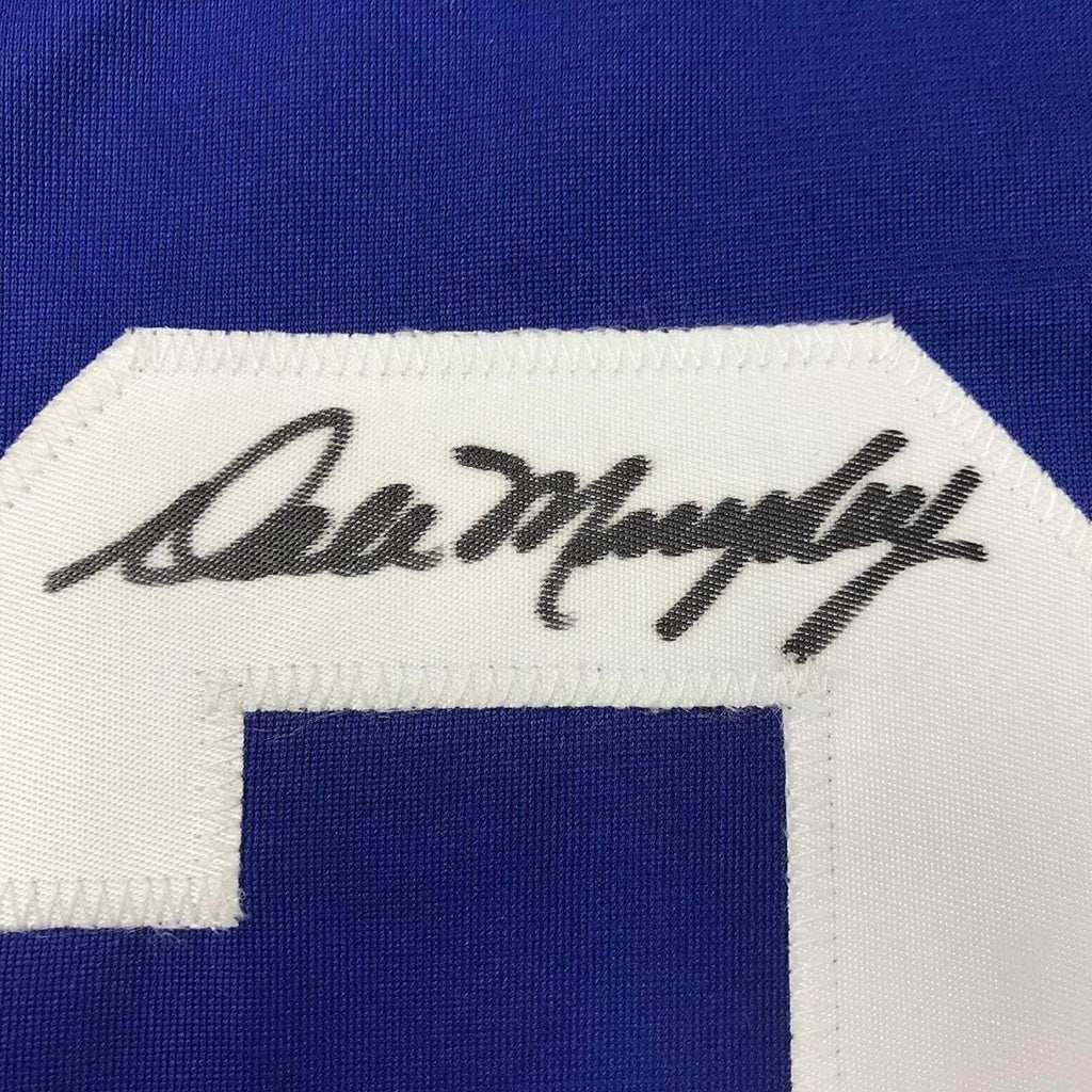 Framed Autographed/Signed Dale Murphy 35x39 Atlanta Dark Blue Baseball Jersey JSA COA