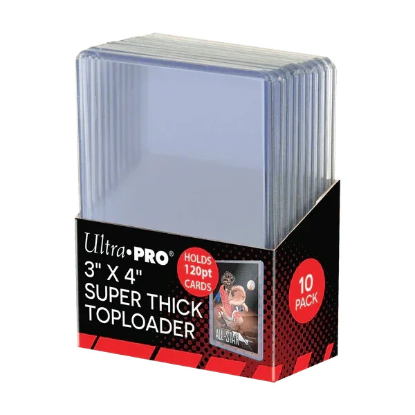 3" x 4" Clear Super Thick 120PT Toploaders (10ct)