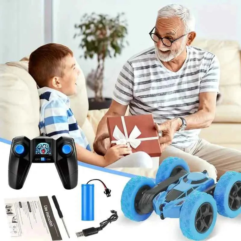 RC Remote Control Car – 4WD, 360° Flip Stunt, LED Lights, Ages 6+