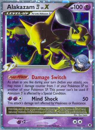 Alakazam E4 Lv.X 103/111 - Rising Rivals Holofoil