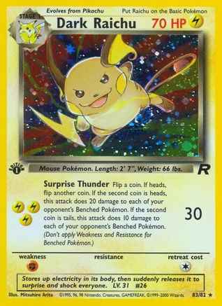 Dark Raichu 083/82 - Team Rocket