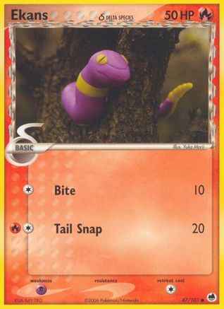Ekans (Delta Species) 047/101 - Dragon Frontiers Reverse Holofoil